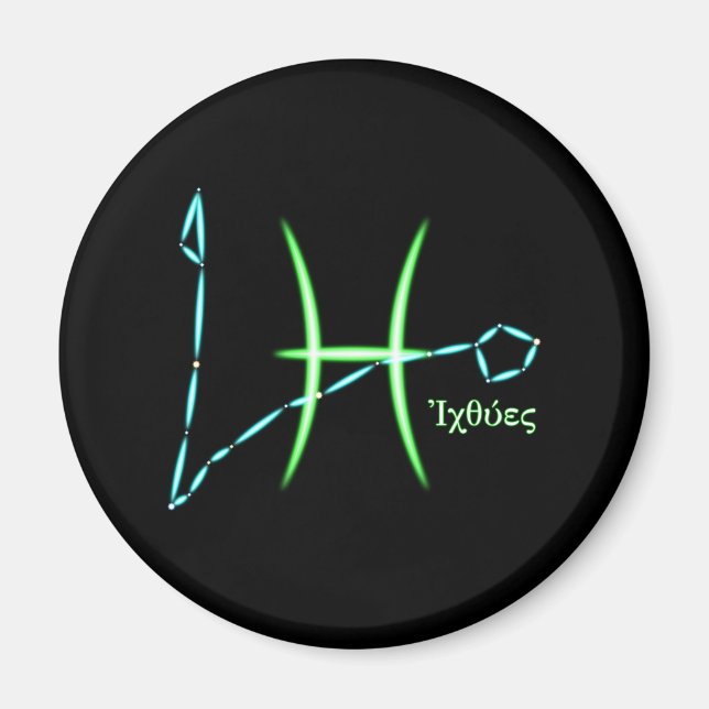 Zodiac Constellation Pisces Magnet (Front)