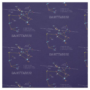 Zodiac Constellation Sagittarius Fabric