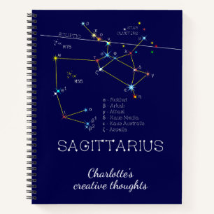 Zodiac Constellation Sagittarius Notebook