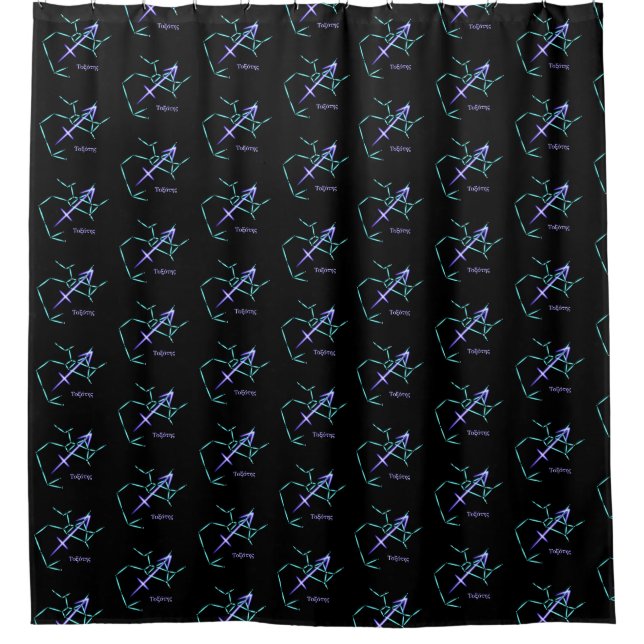Zodiac Constellation Sagittarius Shower Curtain (Front)