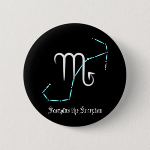 Zodiac Constellation Scorpio Button