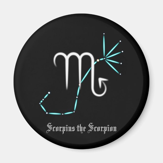 Zodiac Constellation Scorpio Magnet (Front)