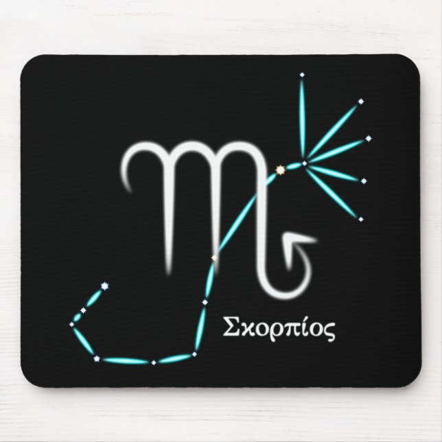 Zodiac Constellation Scorpio Mouse Pad (Front)