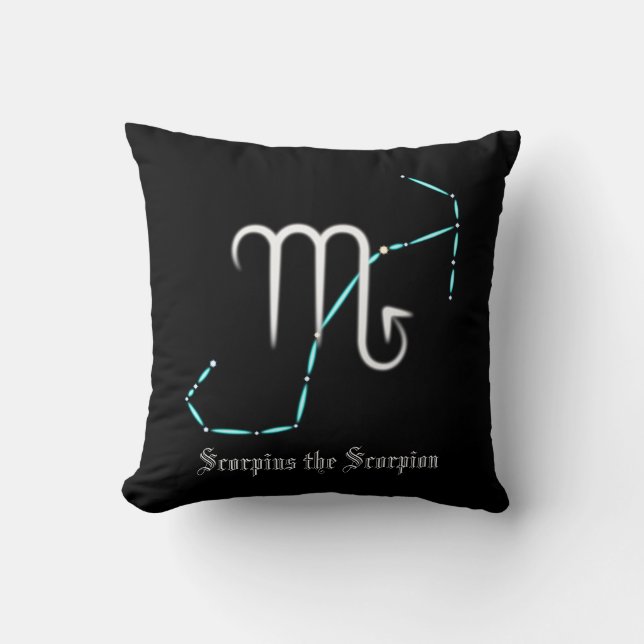 Zodiac Constellation Scorpio Throw Pillow (Front)