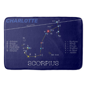Zodiac Constellation Scorpius Bath Mat