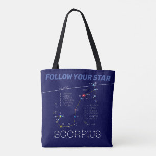 Zodiac Constellation Scorpius Tote Bag
