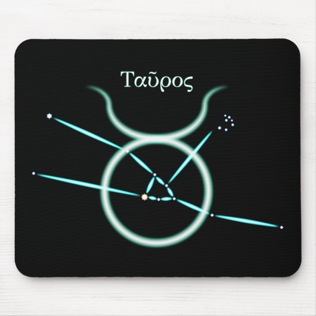 Zodiac Constellation Taurus Mouse Pad (Front)