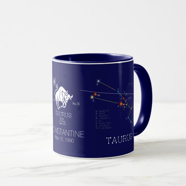 Zodiac Constellation Taurus Mug (Front Right)