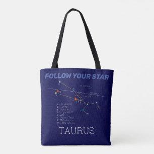 Zodiac Constellation Taurus Tote Bag