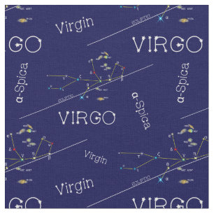 Zodiac Constellation Virgo Fabric