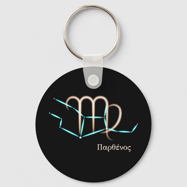 Zodiac Constellation Virgo Keychain (Front)