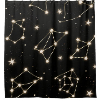 Zodiac Constellations Pattern shower curtain