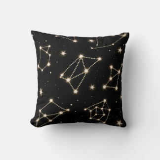 Zodiac Constellations Pattern throw pillow