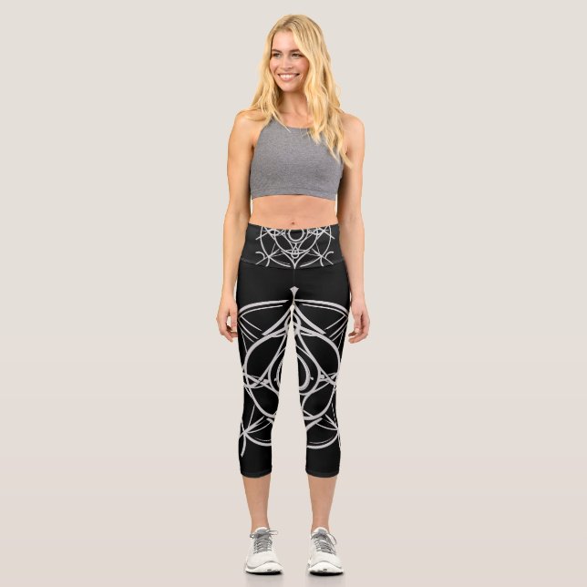 Zodiac design capri leggings (Front)