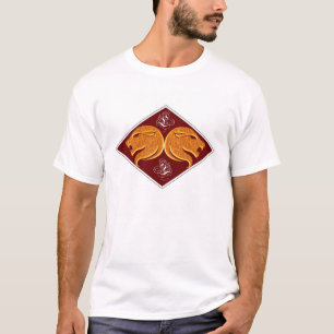 Zodiac Design Gold in Red Leo T-Shirt