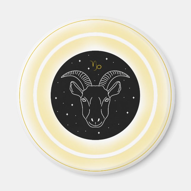 Zodiac Earth Element Capricorn Magnet (Front)