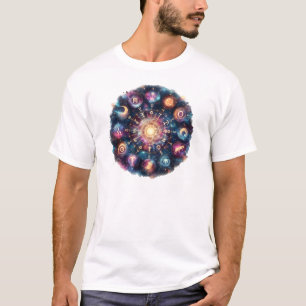 Zodiac Energy – Mystical Astrology Circle Design T-Shirt