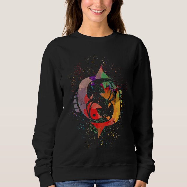 Zodiac  for Pisces Fish Artwork Horoscope Astrolog Sweatshirt (Front)