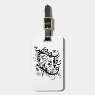 Zodiac - Gemini -  Black & White  Luggage Tag