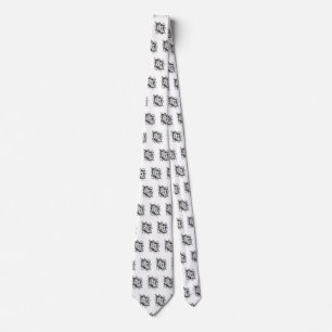 Zodiac - Gemini -  Black & White   Tie