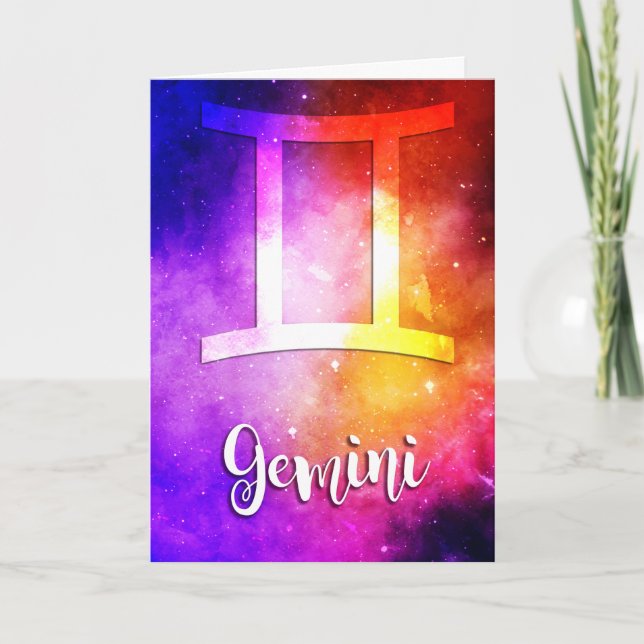 Zodiac : Gemini Candy Space Card (Front)