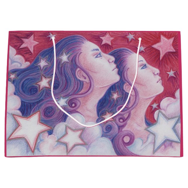 Zodiac Gemini gift bag large (Front)