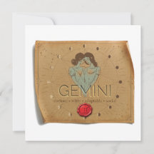 ZODIAC - Gemini - Personalized Notecard