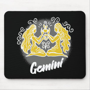 Zodiac Gemini Symbol Mouse Pad