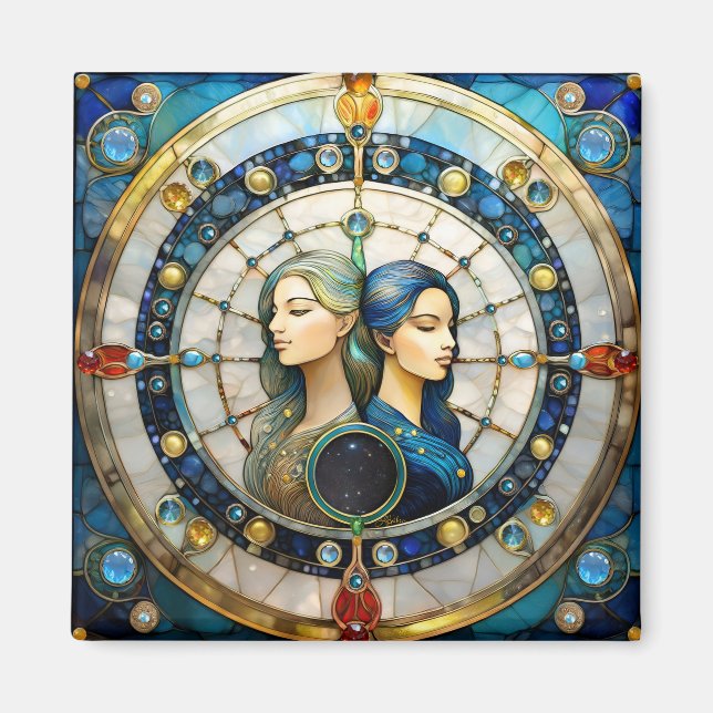 Zodiac - Gemini The Twins Magnet (Front)