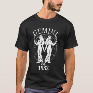 Zodiac Gemini Twins Born in 1982 T-Shirt