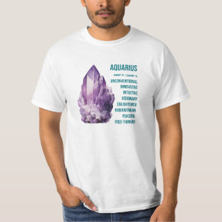 Zodiac Gemstones: Aquarius, Amethyst T-Shirt