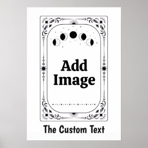 Zodiac Gift Celestial Moon Tarot Fortune Whimsical Poster