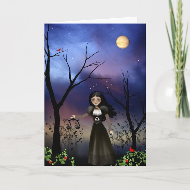 Zodiac Girls Greeting Card - Libra (Front)