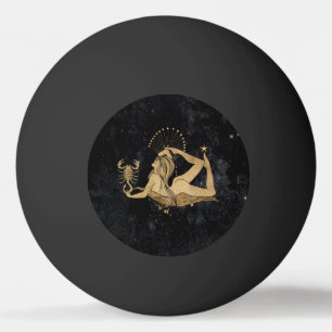 Zodiac Goddess   Cosmic Gold Scorpio Astrology Ping Pong Ball