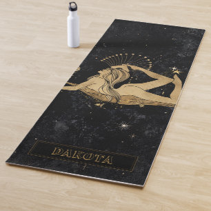 Zodiac Goddess   Cosmic Gold Scorpio Astrology Yoga Mat