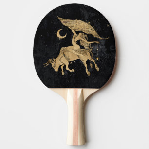 Zodiac Goddess Cosmic Gold Taurus Astrology Ping Pong Paddle