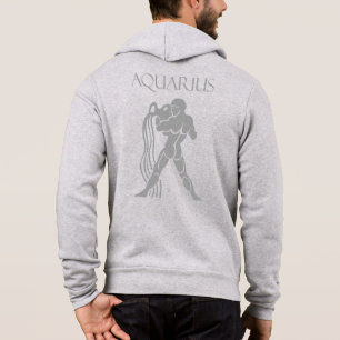 Zodiac Grey Water Bearer Star Sign Aquarius Hoodie