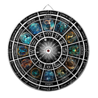 Zodiac Horoscope Dart Board - Featuring 12 Zodiacs