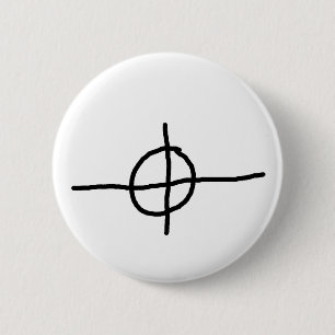 Zodiac Killer Crosshair 6 Cm Round Badge