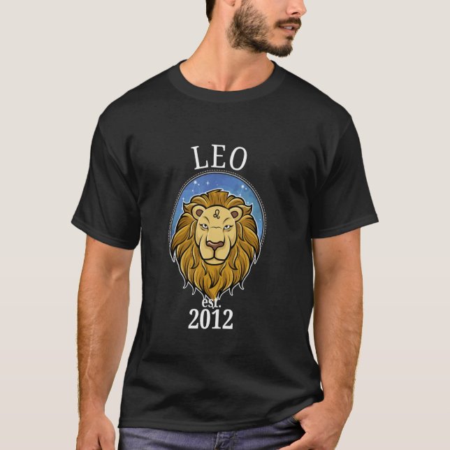 Zodiac Leo Born in 2012 T-Shirt (Front)