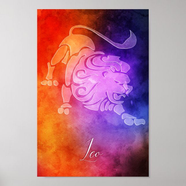 Zodiac : Leo Colourful Candy Colours Poster (Front)