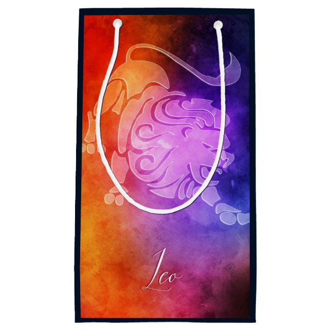 Zodiac : Leo Colourful Candy Colours Small Gift Bag (Front)