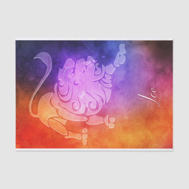 Zodiac : Leo Colourful Candy Colours Tissue Paper (Front)