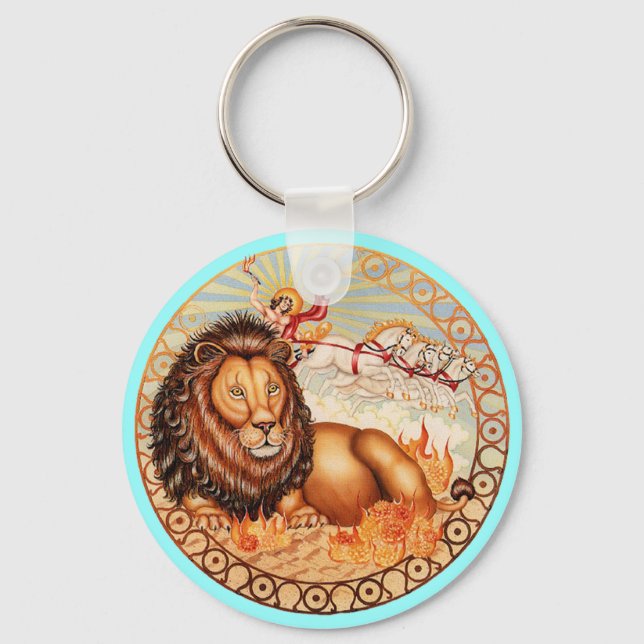 Zodiac Leo - Customise it! Key Ring (Front)