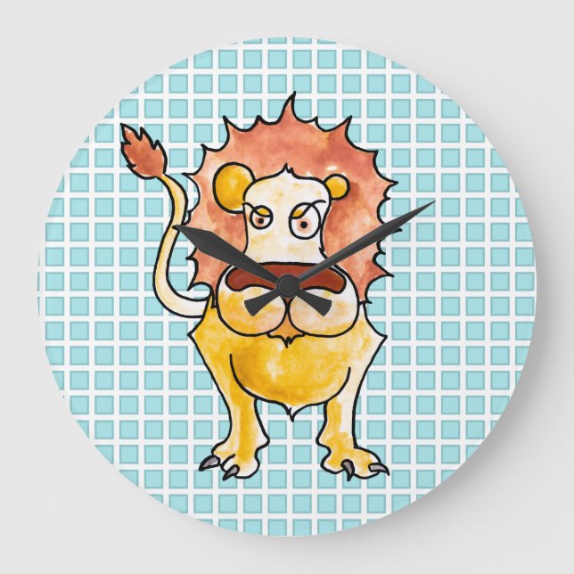 Zodiac Leo Large Clock (Front)