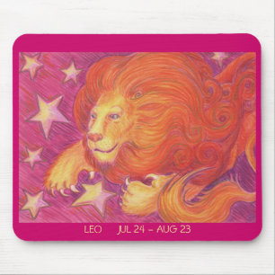 Zodiac Leo mousepad dates