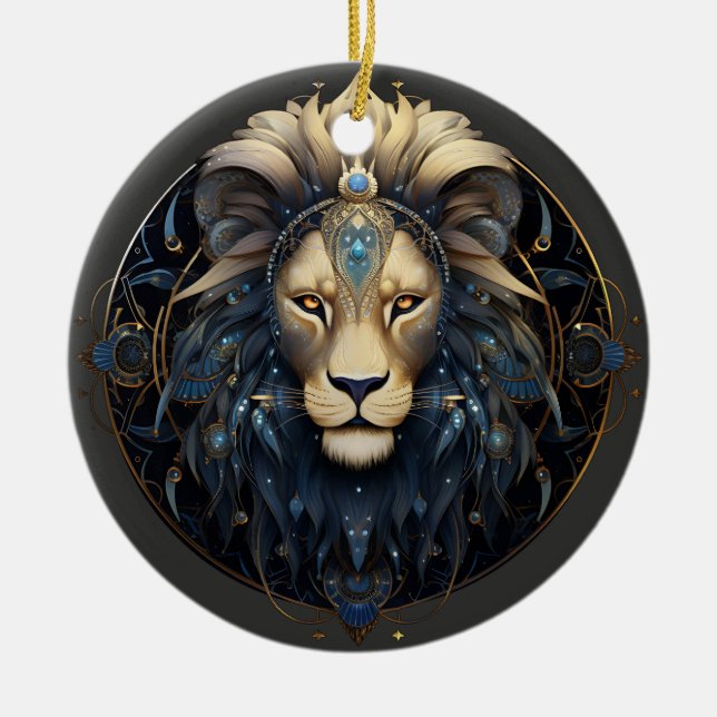 Zodiac Leo Personalised Astrology Ornament (Front)