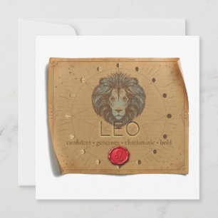 ZODIAC - Leo - Personalised Notecard