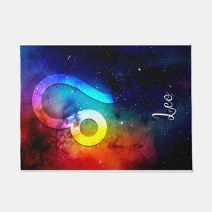 Zodiac : Leo Rainbow Space Doormat