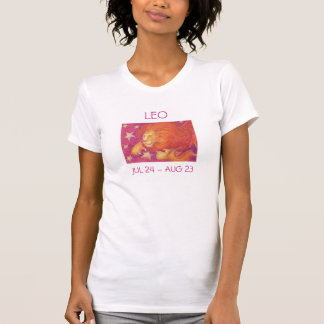 Zodiac Leo t-shirt ladies text